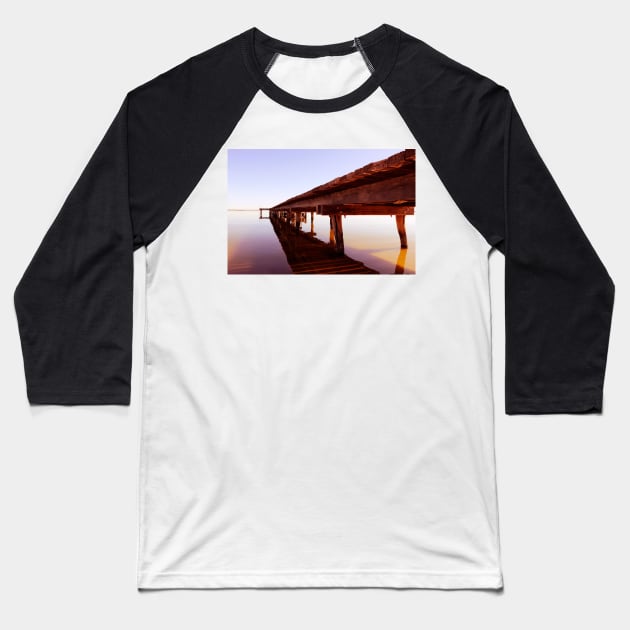 Sunshine on the Pier Baseball T-Shirt by jwwallace